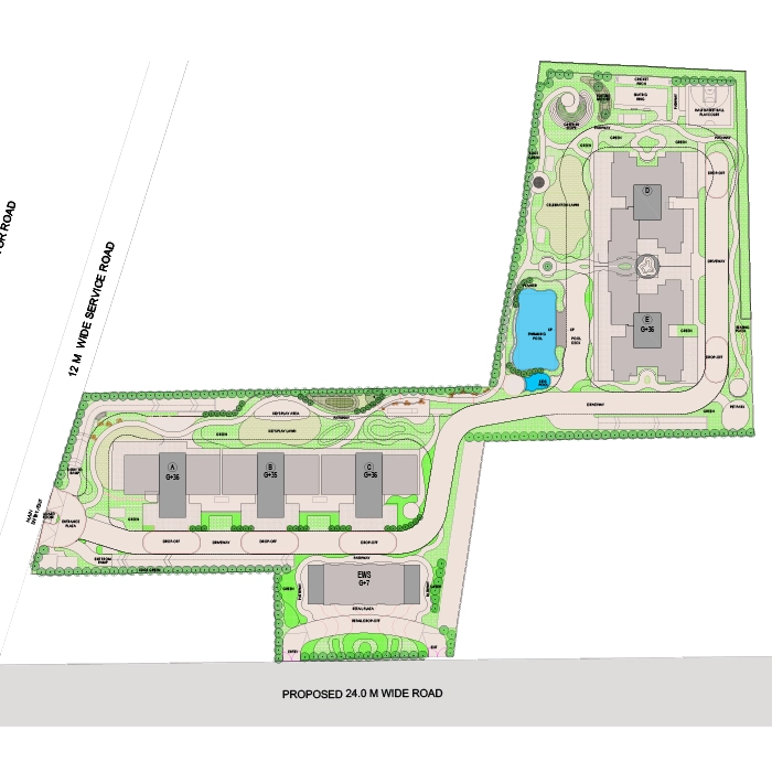 Site Plan of M3M Brabus Residences Sector 58 Gurgaon